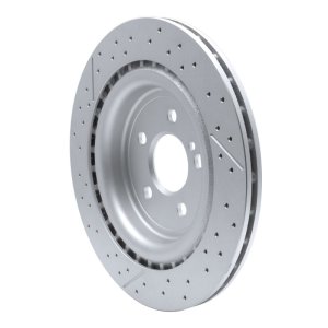 Mercedes-Benz GLA45 AMG Brake Rotor (1) - Rear - R1 Concepts - GeoSPEC Coated Rotor - Drilled & Slotted - `12-`20